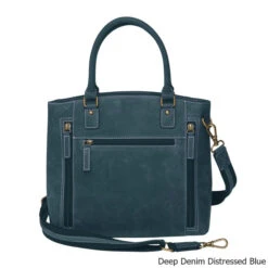 Gun Tote'n Mamas GTM/CZY-51 Distressed Buffalo Leather Concealed Carry Town Tote 8 Gun Tote'n Mamas GTM/CZY-51 Distressed Buffalo Leather Concealed Carry Town Tote -Camp Chairs Shop Distressed Buffalo Leather Concealed Carry Town Tote Blue