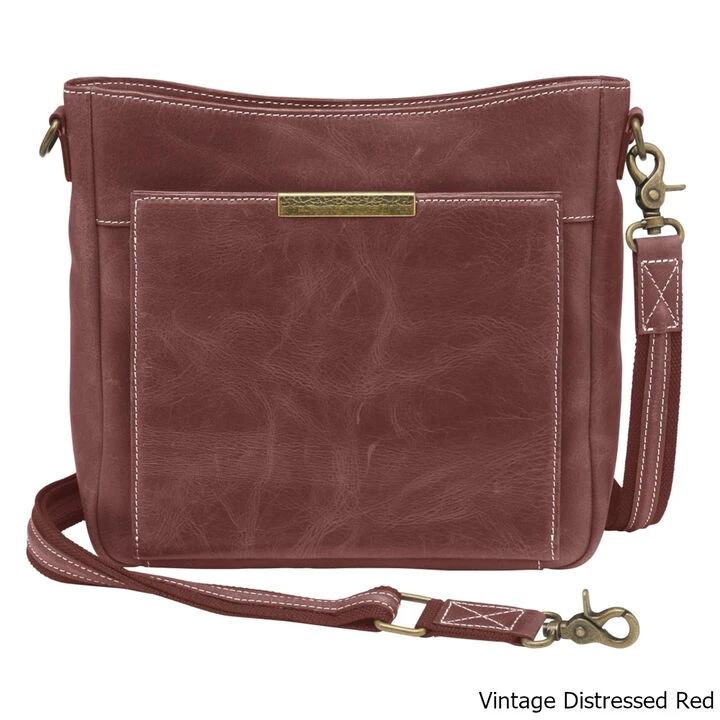 Gun Tote'n Mamas GTM–CZY/98 Distressed Leather Slim RFID Concealed Carry Cross Body Bag 9 Gun Tote'n Mamas GTM–CZY/98 Distressed Leather Slim RFID Concealed Carry Cross Body Bag - Image 7