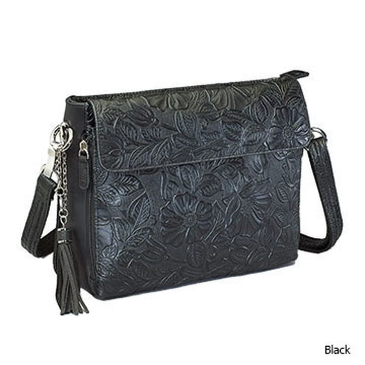 Gun Tote'n Mamas GTM-22 Tooled American Cowhide Concealed Carry X-Body Clutch 6 Gun Tote'n Mamas GTM-22 Tooled American Cowhide Concealed Carry X-Body Clutch - Image 4