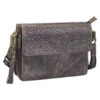 Gun Tote'n Mamas GTM/CZY-22 Distressed Buffalo Leather Concealed Carry X-Body Clutch