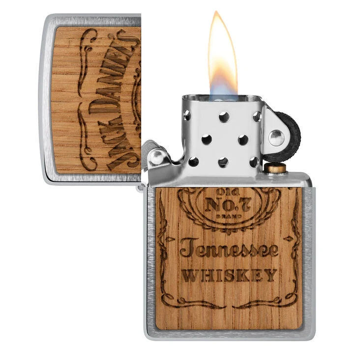 Zippo Jack Daniel's Woodchuck USA Brushed Chrome Windproof Lighter 5 Zippo Jack Daniel's Woodchuck USA Brushed Chrome Windproof Lighter - Image 3