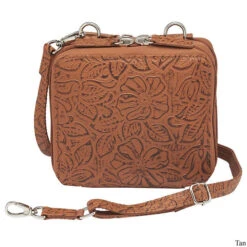 Gun Tote'n Mamas GTM-65/TLD Tooled Cross Body Holster Wallet -Camp Chairs Shop tan